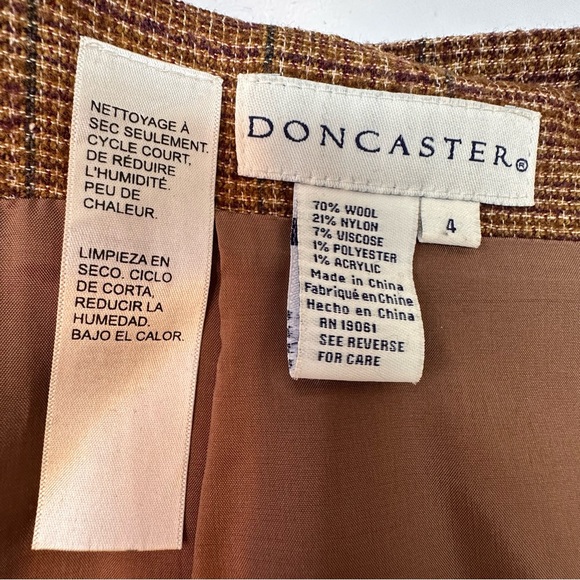 Doncaster Brown Checkered Pencil Skirt - Picture 5 of 13